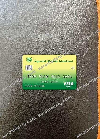 Bangladesh Agrani bank visa card photolook front